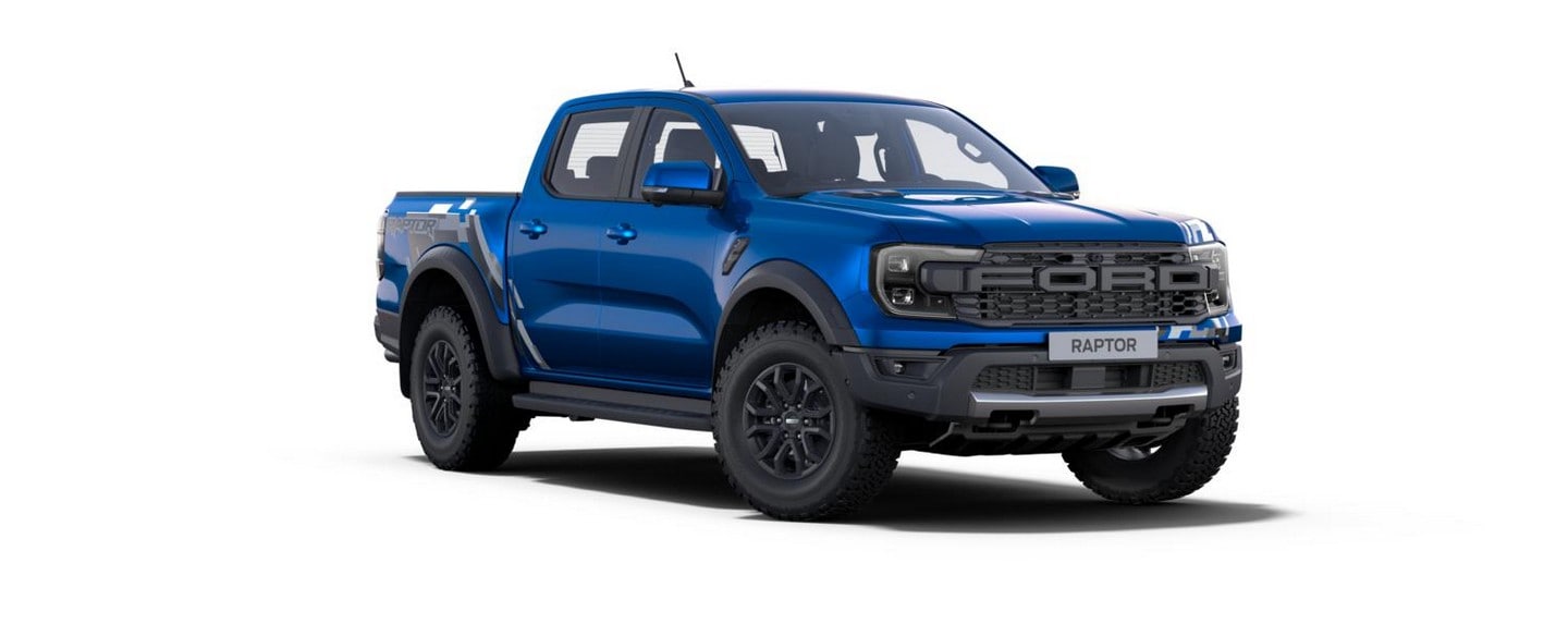 Ford Ranger Raptor en color Azul Relámpago