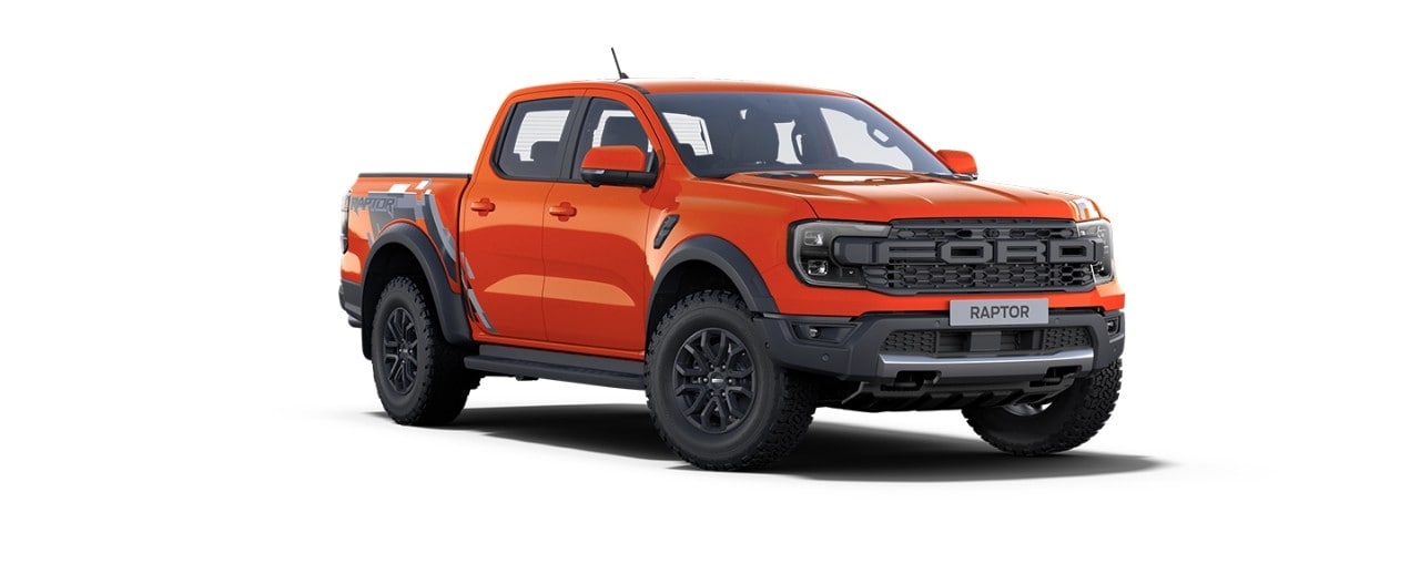 Ford Ranger Raptor en color Naranja Intenso