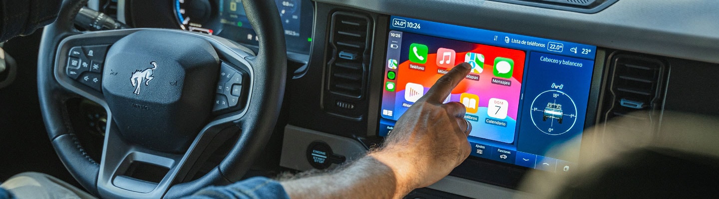 Pantalla con sistema wireless de la nueva Bronco